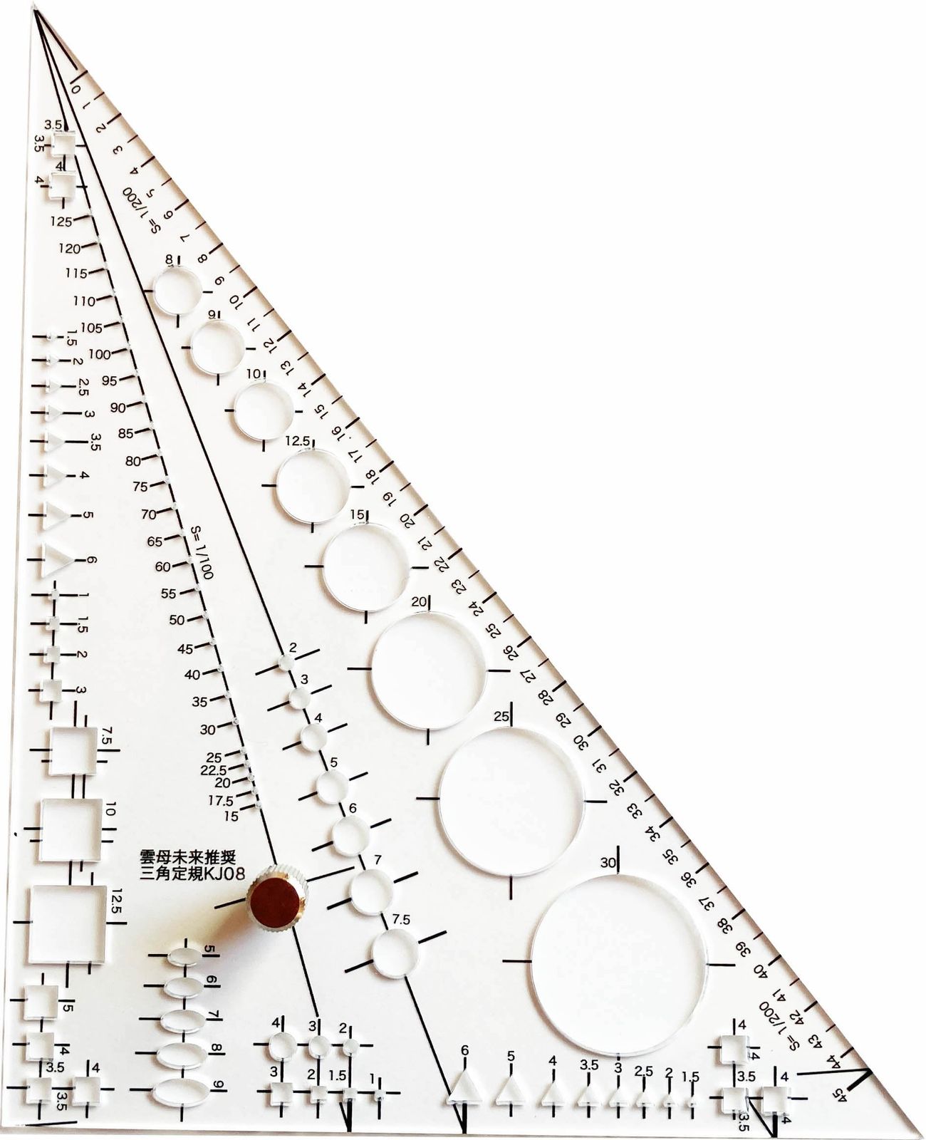 新品 道路斜線テンプレート定規 （一級建築士受験用の三角定規 