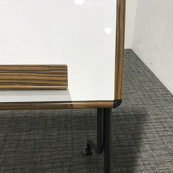 ホワイトボード 脚付 片面式 ハピラ ルガテ W946 ダークブラウン MARWIL-DEMENAGEMENTS_CH