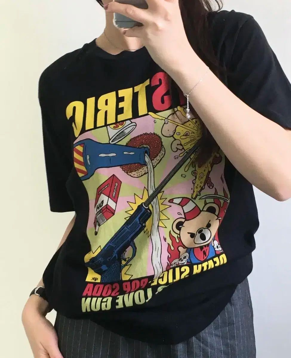 ＃ hysterricglamour HYSTERIC GLAMOUR ヒステリックグラマー パックベア プリンティング Tシャツ