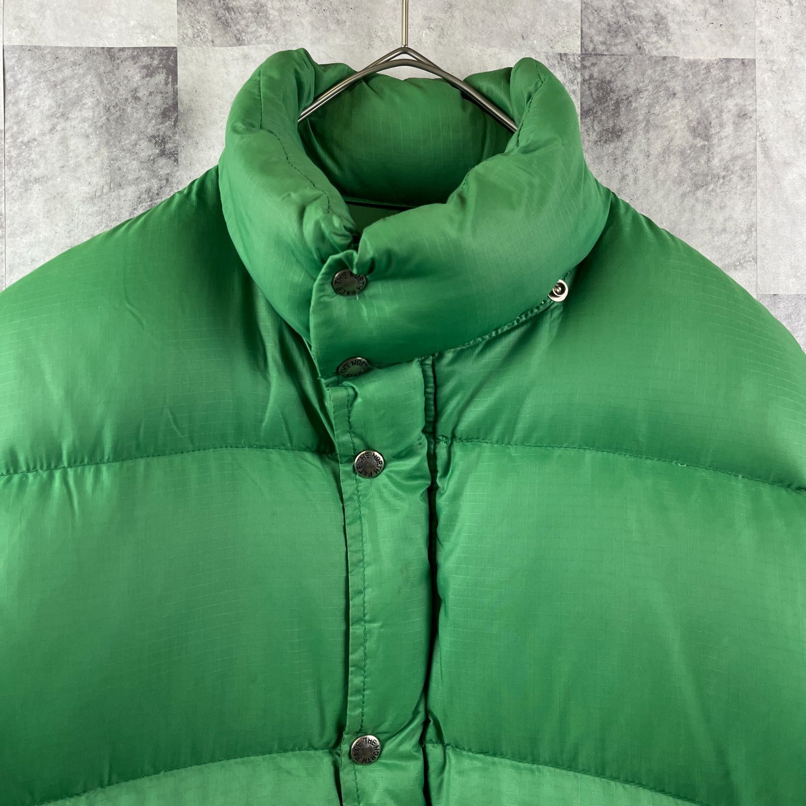 70s USA製 THE NORTH FACE ダウンジャケット 茶タグ リップストップ 