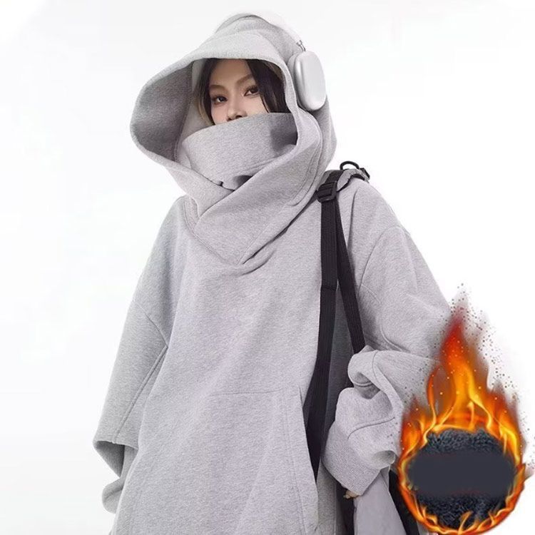パーカー プルオーバー レディース 秋冬 裏起毛 フード付き/クルーネック S-3XL 大きいサイズ ゆったり 体型カバー トップス 通勤 パーカー レディース メンズ フード付き ボリュームネック 裏