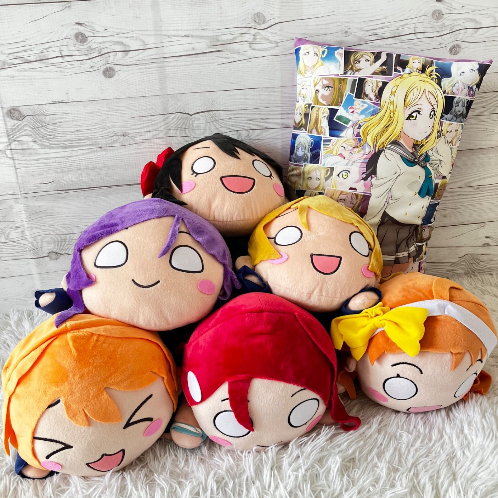 【限定セール！】 ラブライブ サンシャイン 星空凛矢澤にこ 寝そべりぬいぐるみ ぬいぐるみ