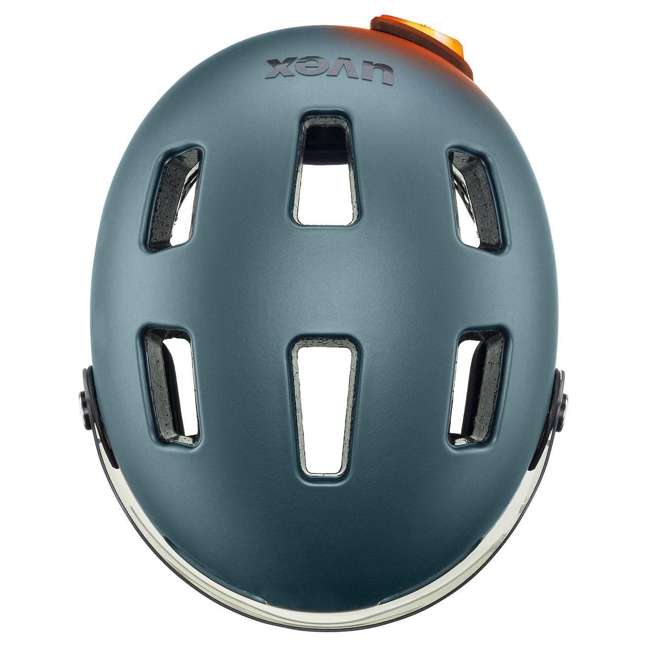 uvex ウベックス 自転車 ヘルメット バイザー付き LEDライト付属 ...