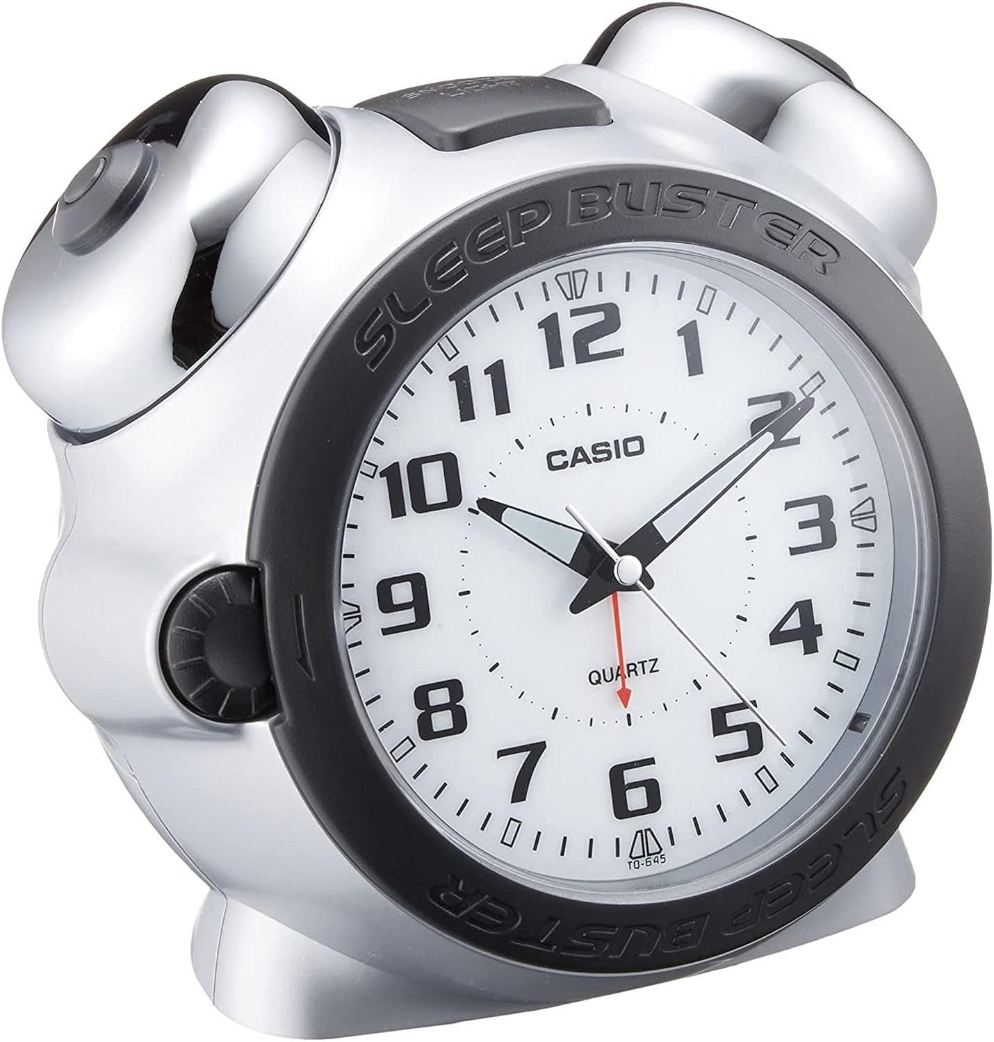 新品】CASIO(カシオ) 目覚まし時計 大音量 シルバー アナログ スリープ 