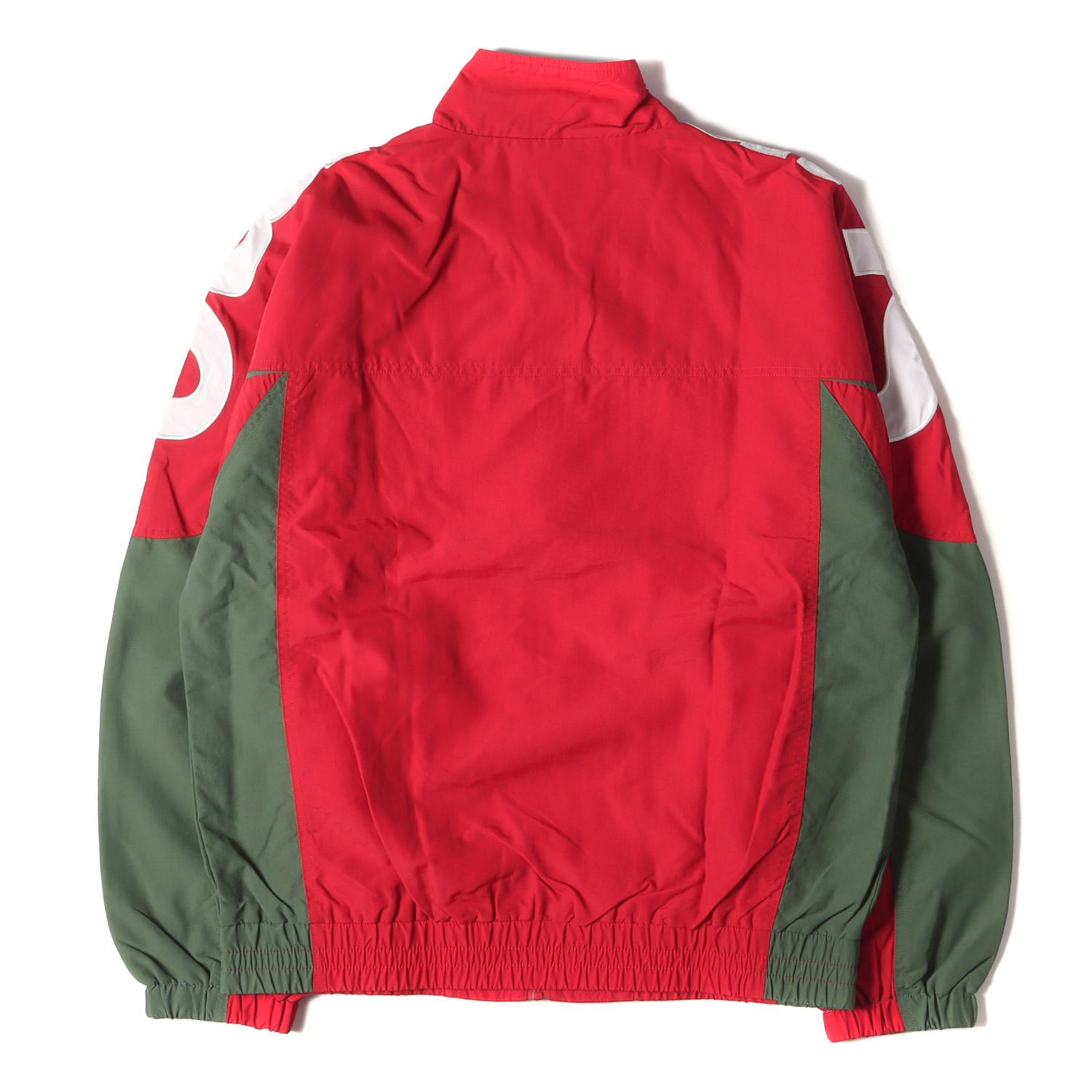 新品同様 Supreme シュプリーム ジャケット ショルダービッグロゴ ナイロン トラックジャケット Shoulder Logo Track  Jacket 19AW レッド 赤 S アウター ブルゾン