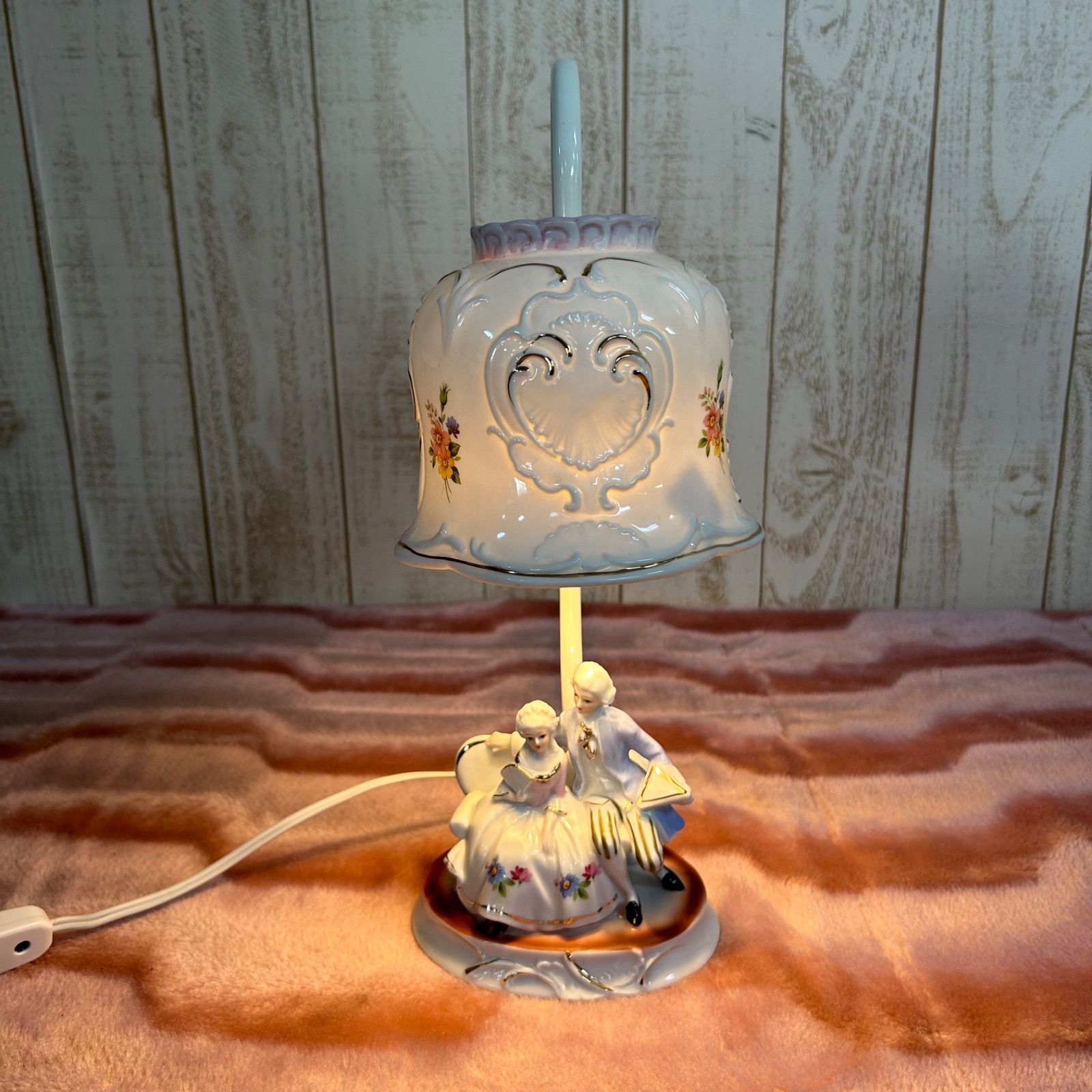 加藤工芸 ルームランプ 陶器製 アンティーク スタンドライト ナイト