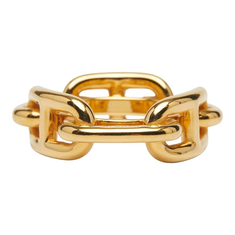 エルメス ルカデ シェーヌダンクル ゴールド メッキ レディース HERMES 1-0234702