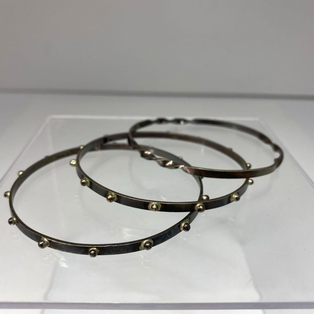 美silver刻印 朝鮮美術 李王家 バングル3点20g 東さ6-0510ア⑮ MERCADOAVALIA_COM_BR