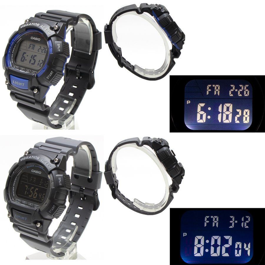 CASIO バイブレーション 振動 アラーム W735 男性 キッズ 腕時計-6