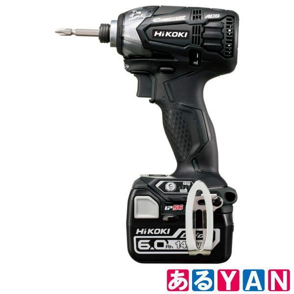 ♥ ハイコーキ 充電式インパクトドライバ WH14DDL2 2LYPK B 黒 14.4V バッテリBSL1460×2 充電器UC18YDL2 ケース付 4966376248858