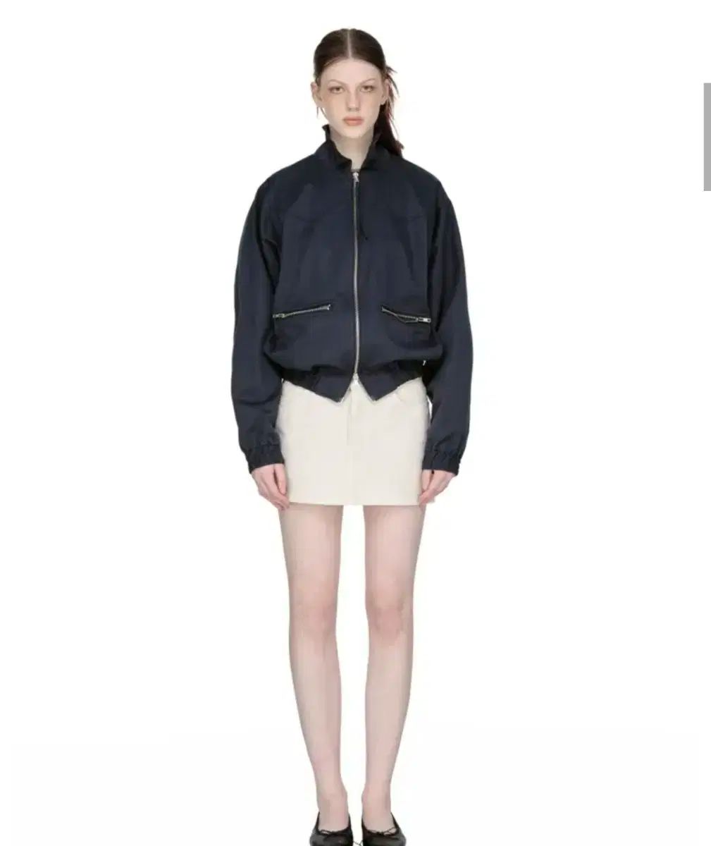 Face the Sunプロジェクト シャーリングブルゾン シャーリングジャケット ネイビー