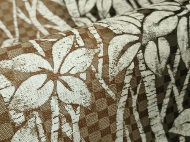 平和屋本店□極上 全通柄袋帯 型染 枝葉文 逸品 未使用 DZAA4819kh5