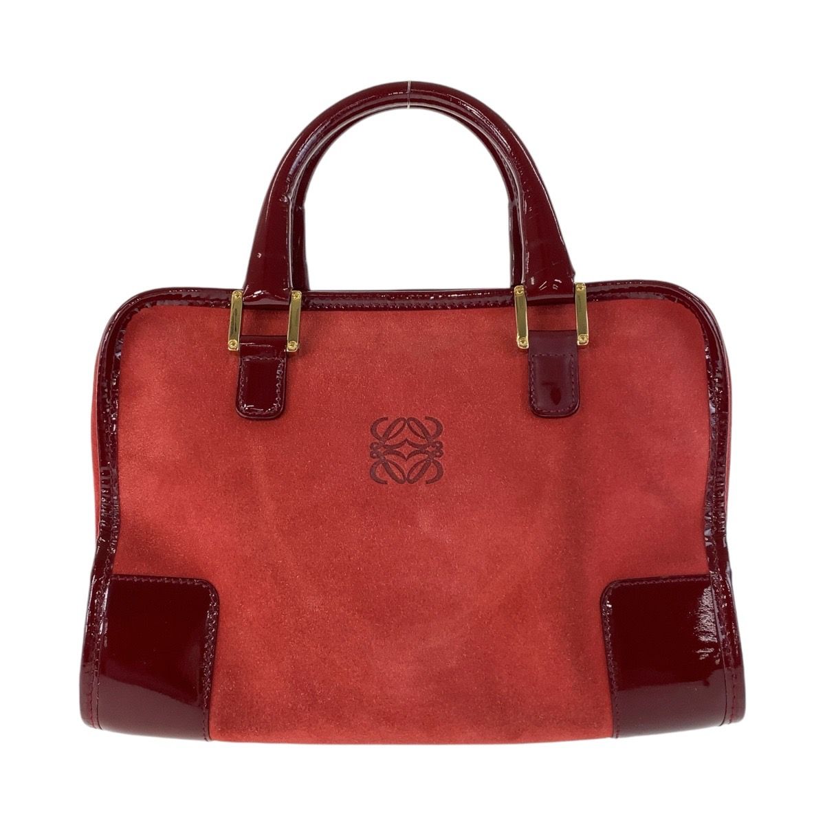 美品 LOEWE ロエベ ヴィンテージ アナグラム アマソナ28 レッド 