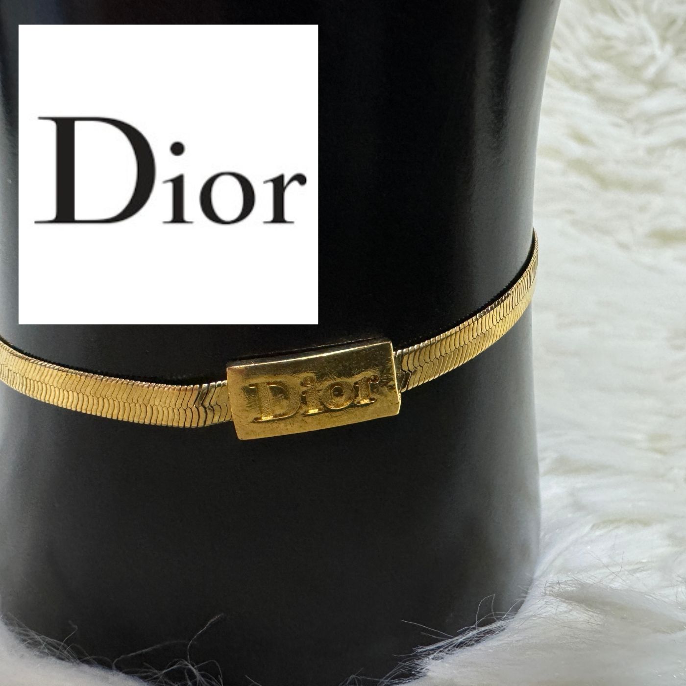 ChristianDior クリスチャン・ディオール ロゴ スネークチェーン