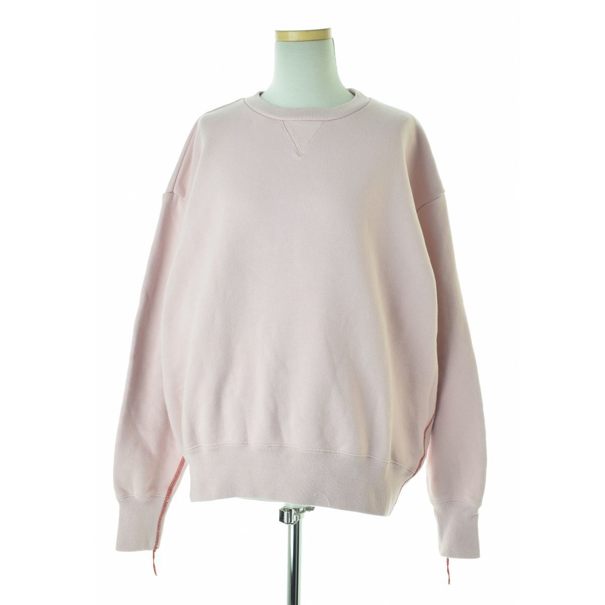 6(ROKU)＞コットンウラケ カラーステッチ クルーネック プルオーバー 6