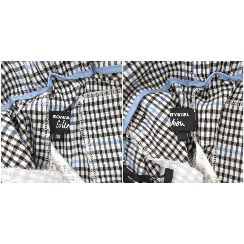 ソニアリキエル SONIA RYKIEL チェックパンツ クロップド ワイド