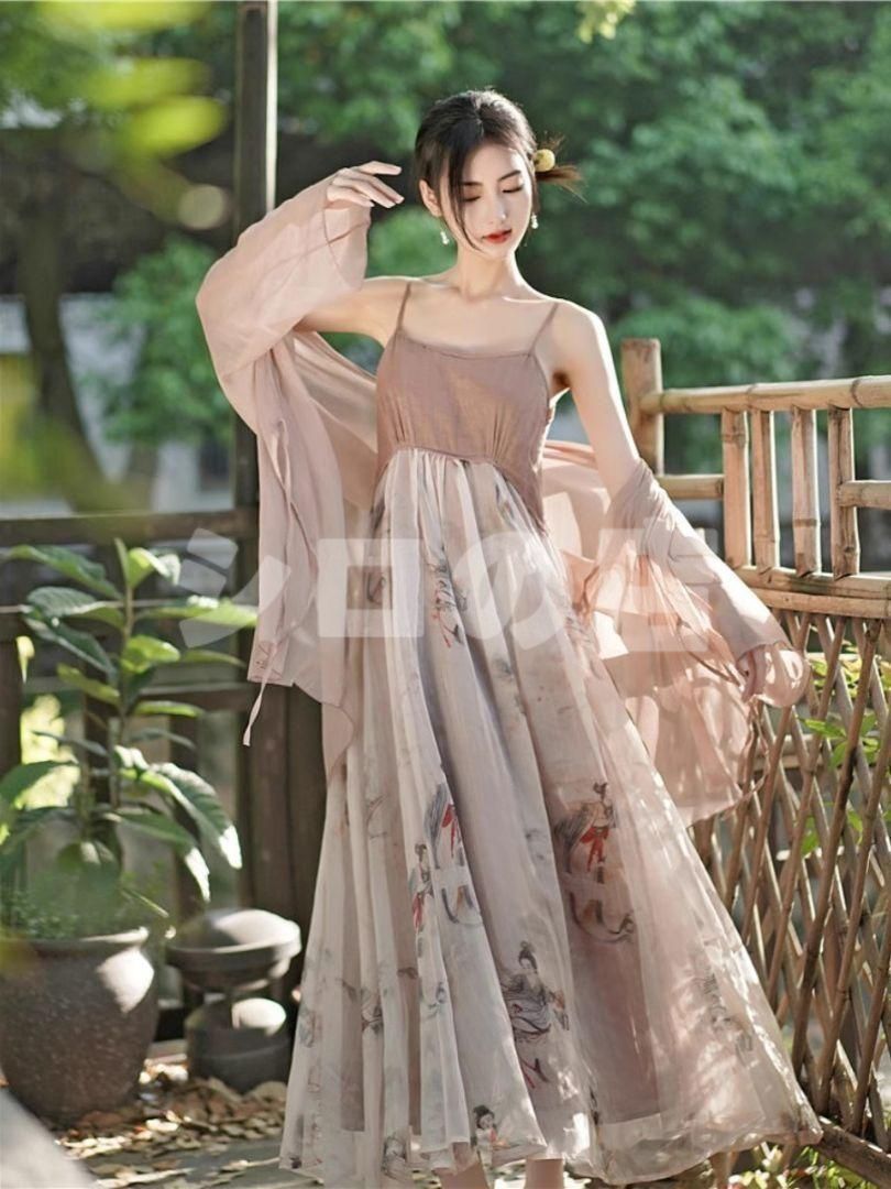 HF-199 豪華刺繍 漢服 かんふく 古風衣装 レトロ風 中華ロリータ コスプレ ワンピース 唐装 仙女服 中華風 美しい刺繍