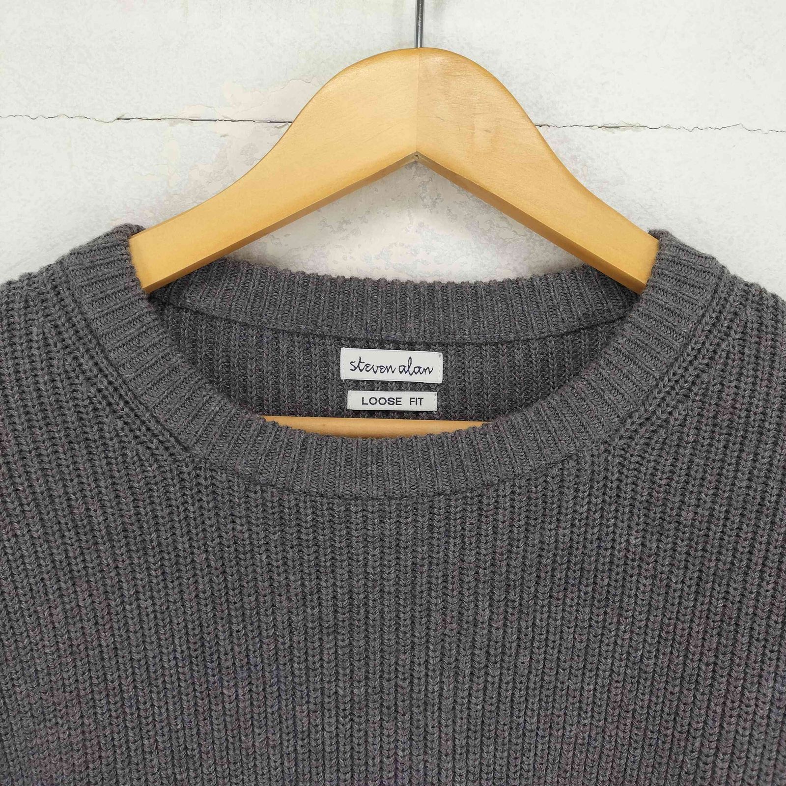 スティーブンアラン Steven Alan コットンカシミヤクルーネックニット 
