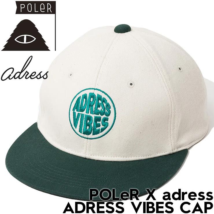 POLeR × adress ポーラー アドレスコラボ ADRESS VIBES CAP 帽子 ストラップキャップ ゴルフキャップ 253MCV0155 日本代理店正規品