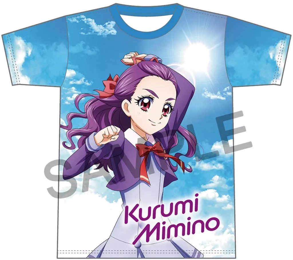 中古】Tシャツ 美々野くるみ フルグラフィックTシャツ ブルー XLサイズ