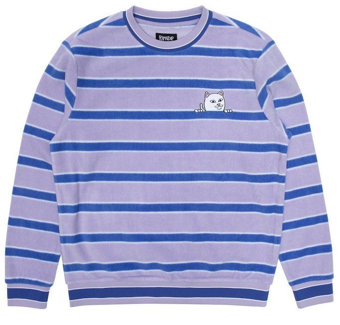スウェット・トレーナー Ripndip Peeking Nermal Brushed Fleece Crewneck L Ripndip Peeking Nermal Brushed Fleece Crewneck Lavender L