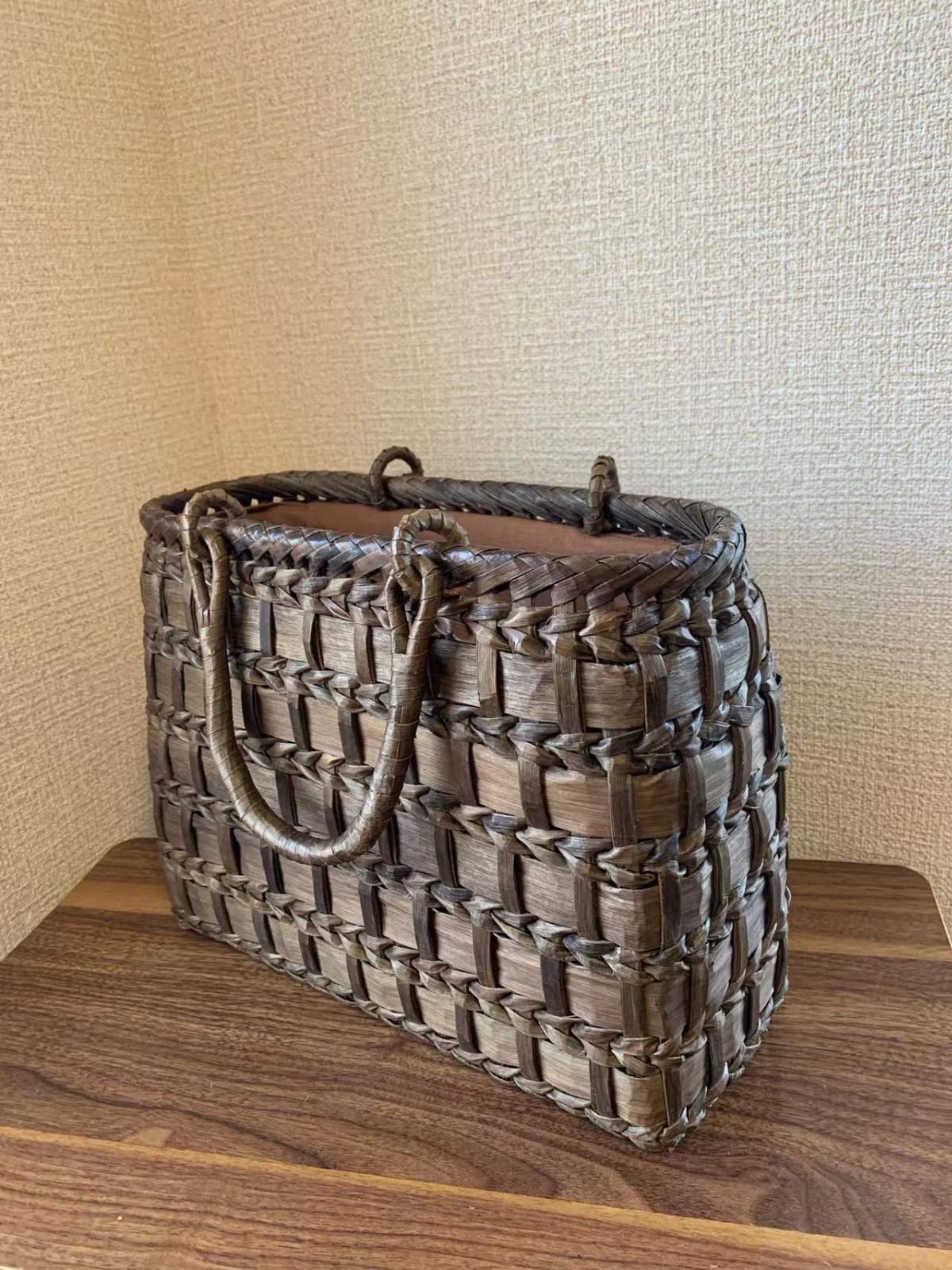 胡桃 くるみ 手作り ぽけっと 内布付き ポケットあり