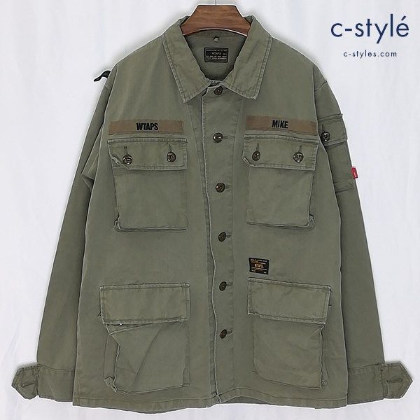 WTAPS ダブルタップス 17SS JUNGLE LS/ 171GWDT-SHM01 2 カーキ系 ジャケット ミリタリーシャツ 綿 | D656  - メルカリ