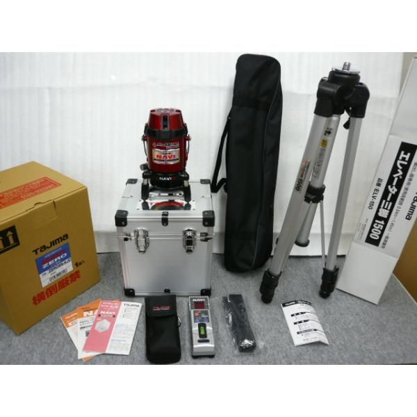 ♥品 Tajima レーザー墨出し器 ZEROSN-KJCSET NAVIゼロセンサーKJC 三脚セット ZEROSN-KJC ELV-150