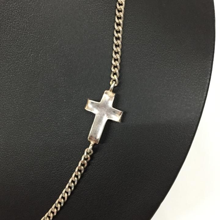 東店81-770-2503】CRIMIE LETTER RIBBON CROSS ASYMMETRY SILVER 