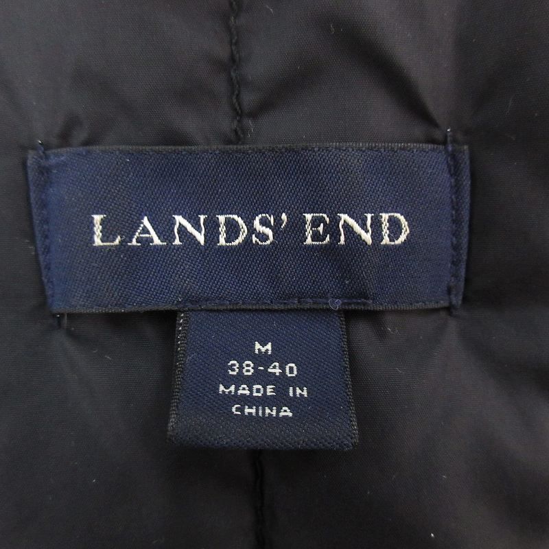 90s 00s Lands' End ダウンベスト キルティング ブラック L 2025年最新】LANDS'END メンズ ダウンベスト・キルティング