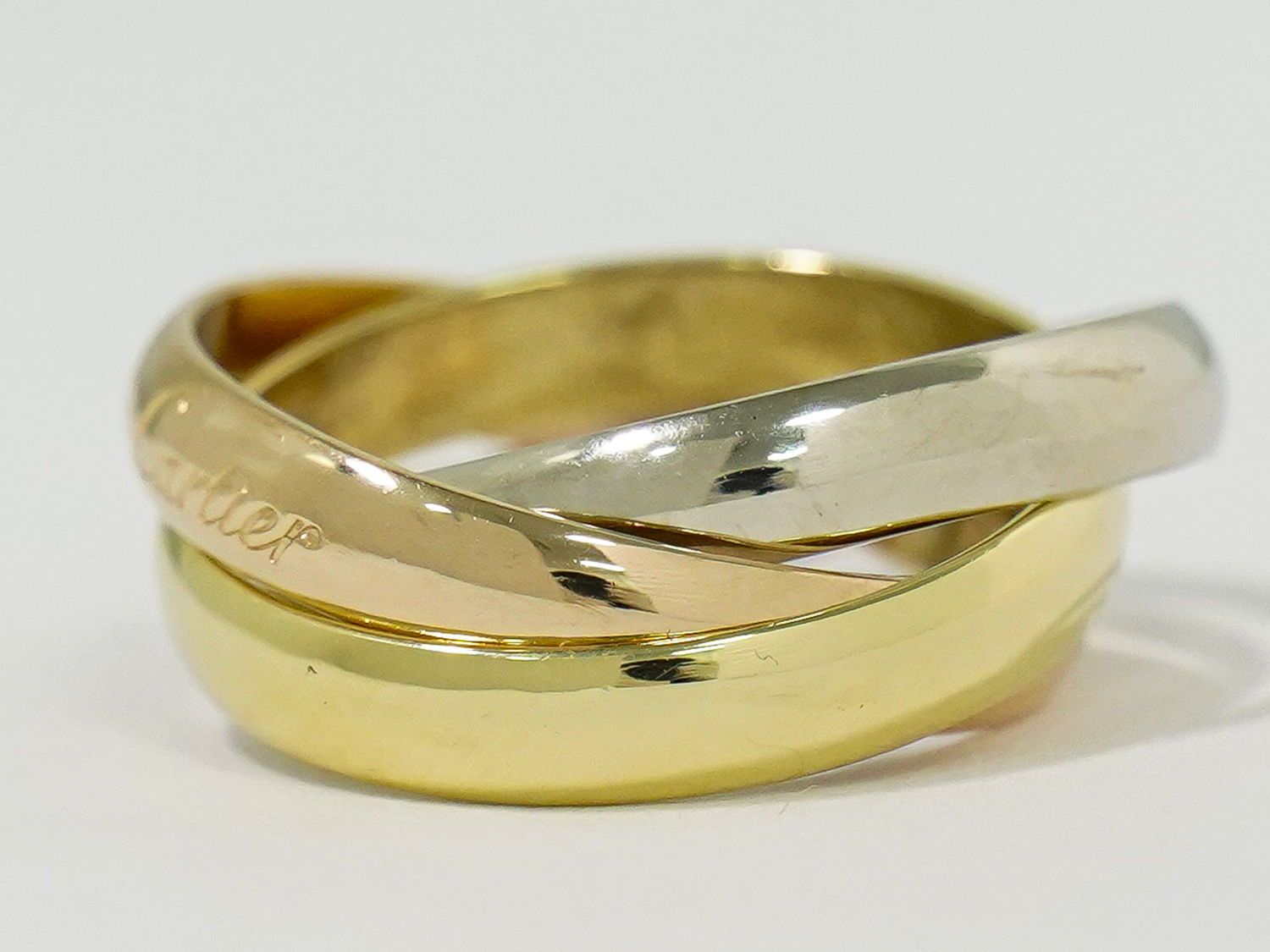 カルティエ　トリニティリング 750YG/WG/PG 52号(11.5) 箱有 本物 カルティエ Cartier トリニティ 750 YG PG WG リング 指輪 52