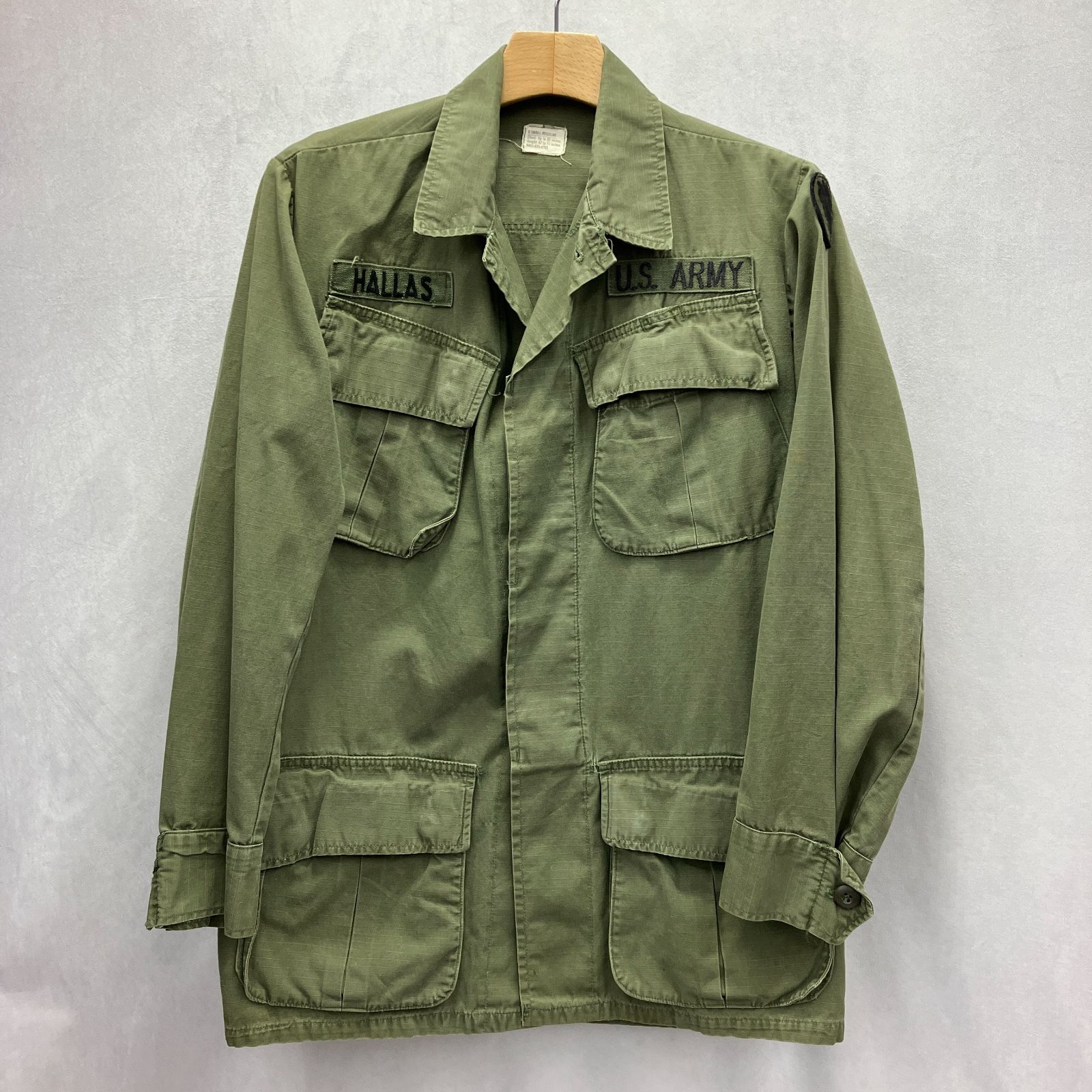 アメリカ軍 ジャングルファティーグ ジャケット XS-R U.S.ARMY ジャングル ファティーグ ジャケット XS-R グリーン 米軍