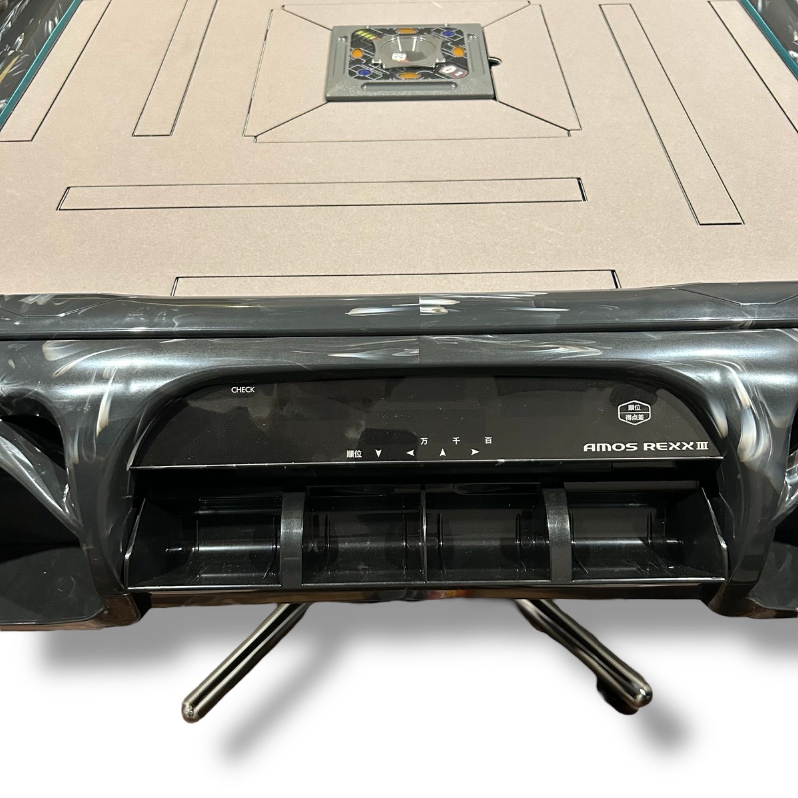 AMOS REXX Ⅲ 業務用全自動麻雀卓 アモス レックス3 グレー マーブル