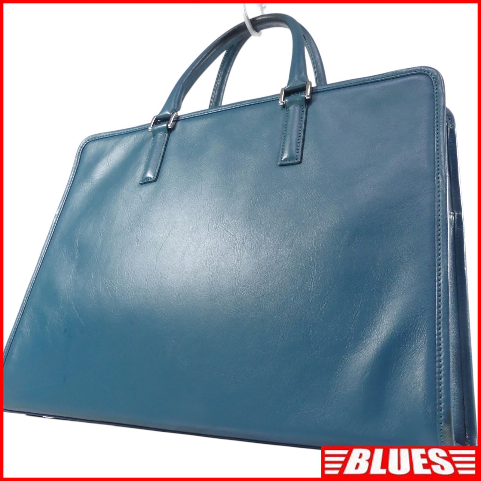 BUSINESS LEATHER FACTOR ビジネスレザーファクトリー ビジネスバッグ 本革 ブリーフケース レザー メンズ レディース 水色 ブリーフケース一覧←SEULB屋着古← TY3417