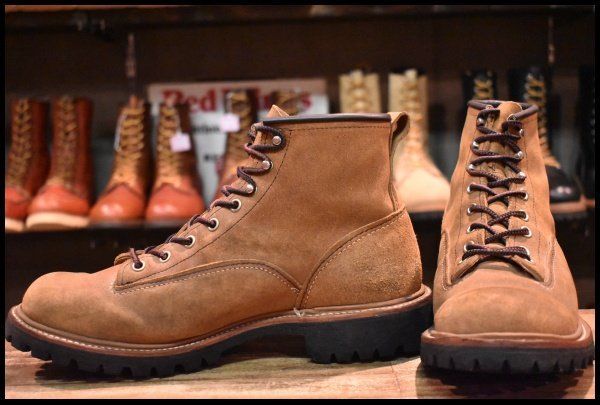 9D 良品 09年】レッドウィング 2937 ラインマン 茶 ブラウン ベージュ 