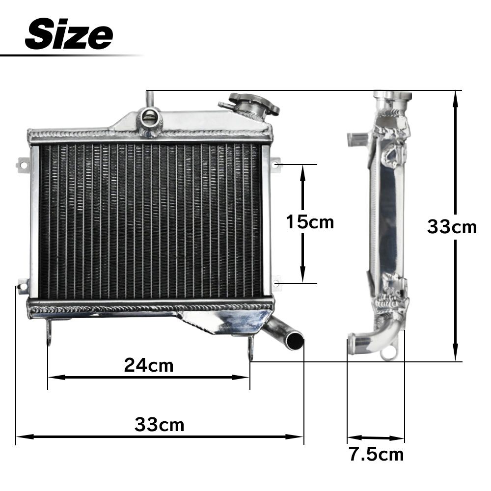 RZ250R RZ350R アルミラジエーター アルミ ラジエーター ラジエター 社外品 バイク パーツ 補修 パーツ BRIGHTFACE_UK