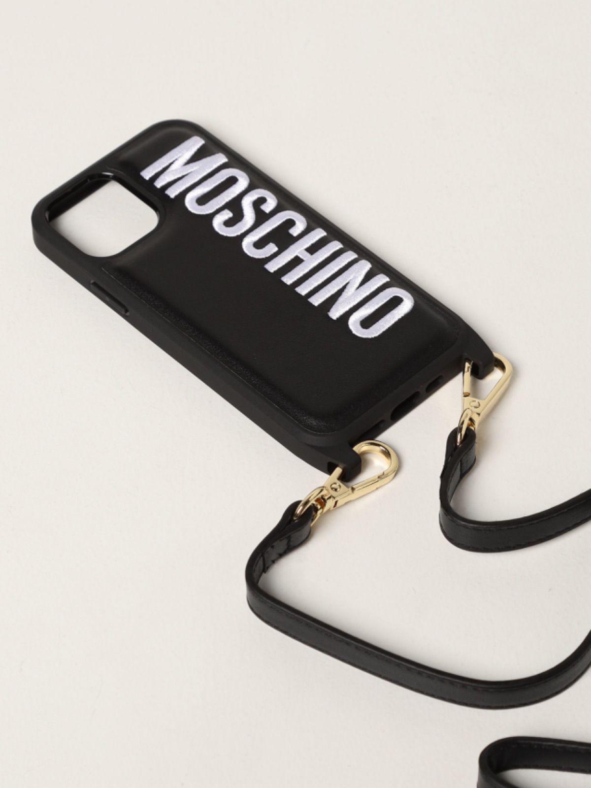 Moschino モスキーノ ストラップ iPhone 12 12Pro カバー - グラン