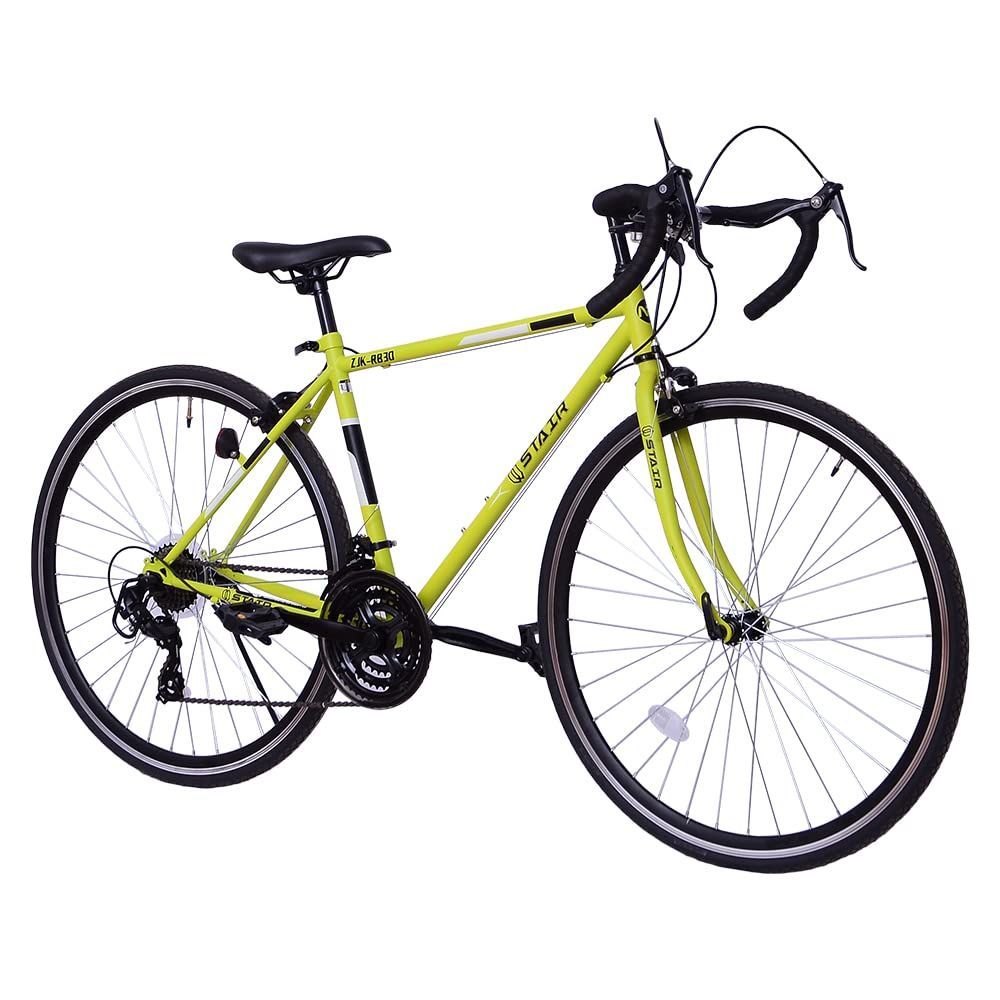 700C 2WAYブレーキシステム搭載 シマノ21段変速 補助ブレーキ ドロップハンドル 超軽量高炭素鋼フレーム 自転車 ワイヤ錠 ライトのプレゼント付き スポーツバイク 街乗り ロードバイク 通勤 通学