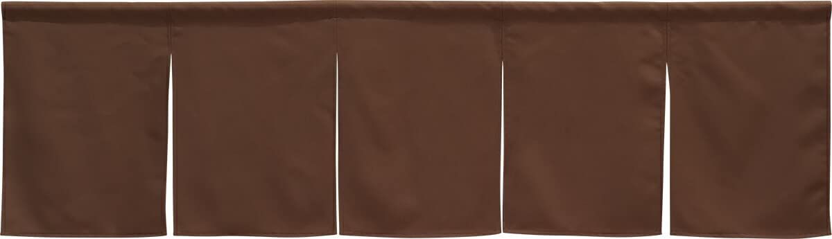 のれん工房 のれん 防炎 店舗用 飲食店 5つ割れ 幅175×丈50cm 無地 暖簾 5巾のれん ブラウン 全14色 11783 [ブラウン] [幅175×丈50cm]