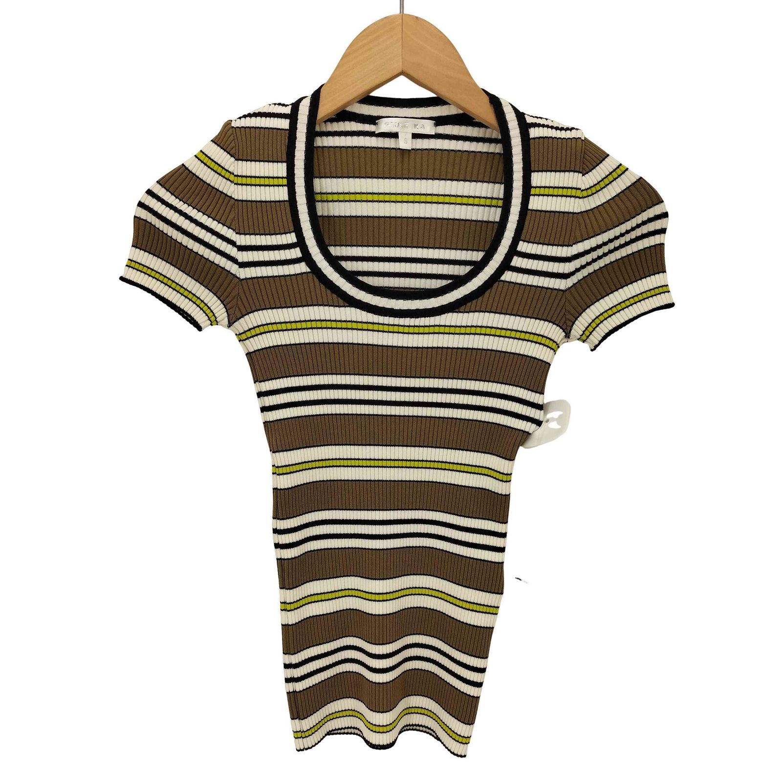 【PAULE KA ポールカ】トップス Sサイズ ポールカ PAULE KA イタリア製 ボーダー S/S ニット トップ