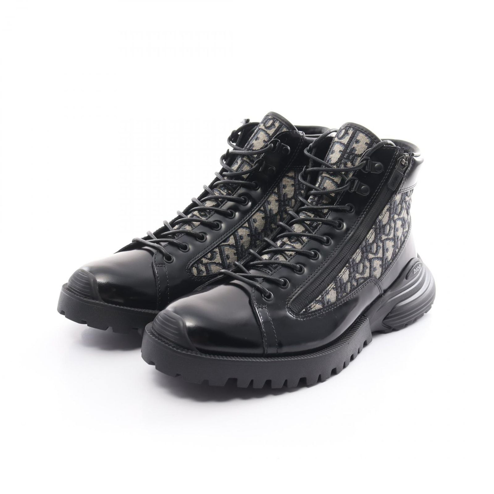 【新品・未使用】DIORコンバットアンクルブーツ オブリーク ジャカードブーツ ディオール コンバット アンクルブーツ オブリーク ジャカード ブーツ