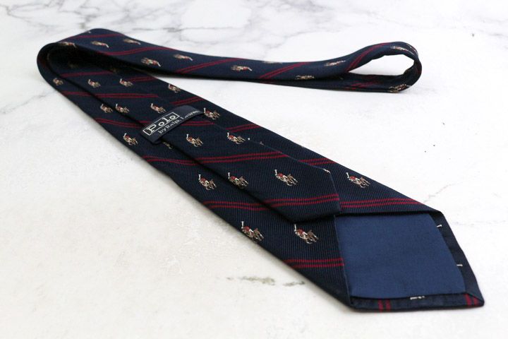 Ralph Lauren ラルフローレン ネクタイ 小紋柄 ホースロゴ ネイビー ポロラルフローレン ブランド ネクタイ ポニー ストライプ柄 小
