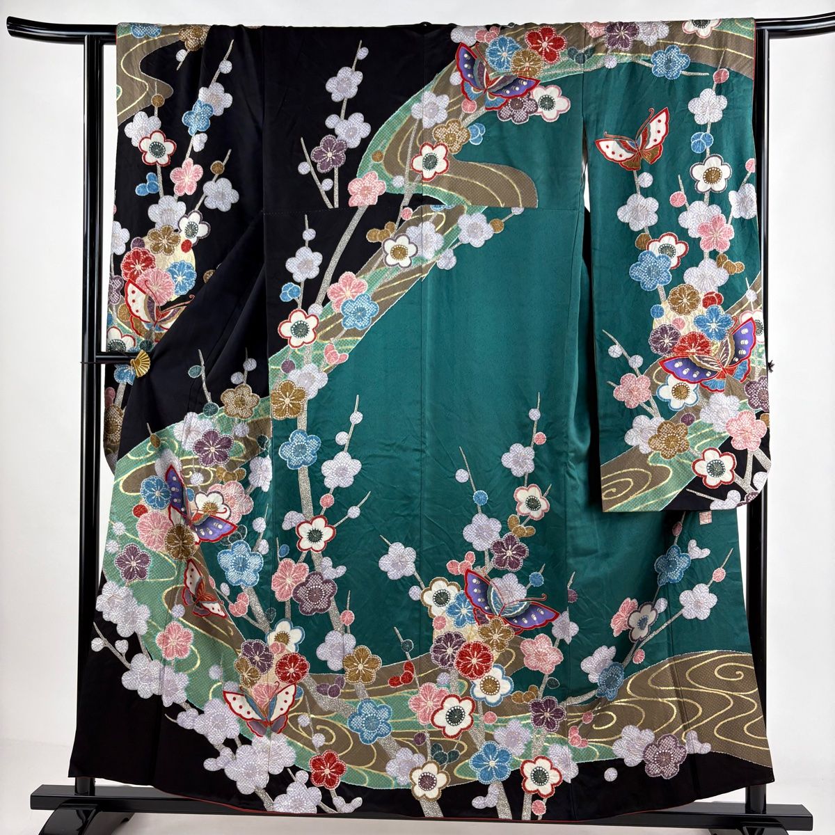 振袖 名品 身丈156.5cm 裄丈64cm 正絹（振袖 身丈156.5cm 裄丈