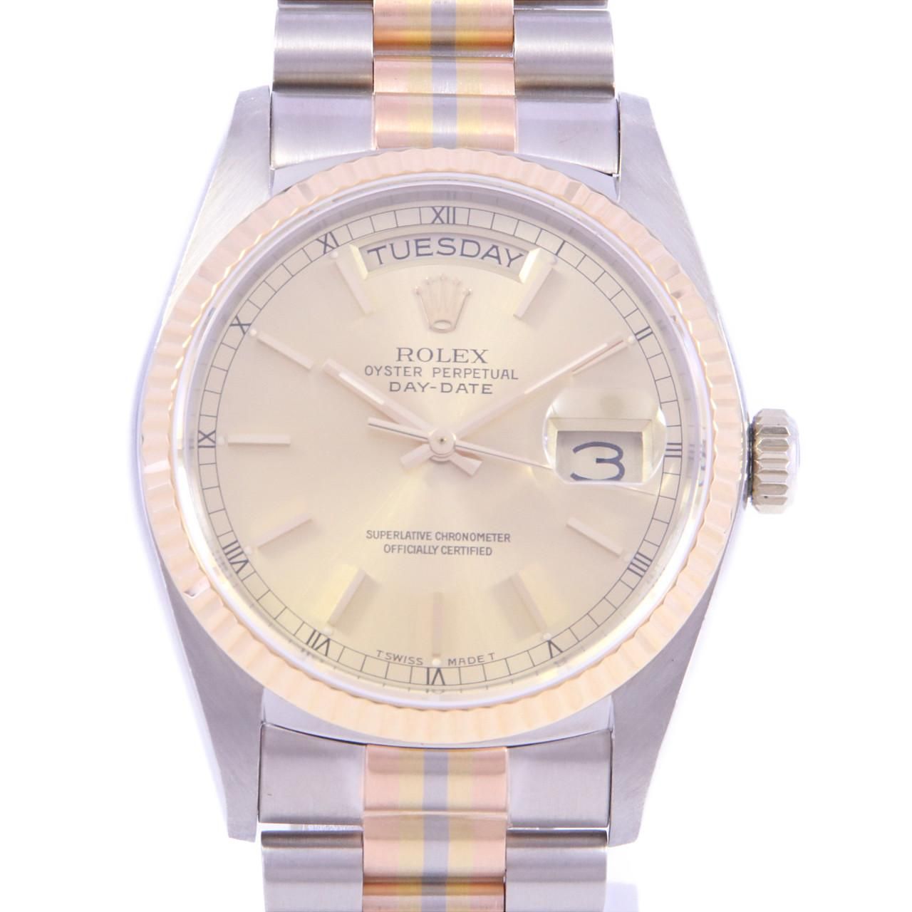 がく☆ ロレックス デイデイト Ref-18039 WG Blue Gradation Diamond