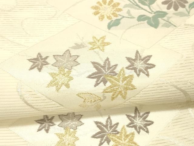 夏帯✨袋帯✨唐織✨涼し気な草花流水紋様✨ 夏帯✨袋帯✨唐織✨涼し気な草花流水紋様✨