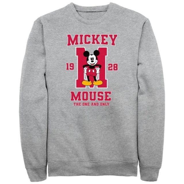 【送料無料】 ディズニー メンズ Tシャツ トップス Disney´s Mickey Mouse The One And Only 1928 Big u0026 Tall Fleece Sweatshirt Athletic Heather