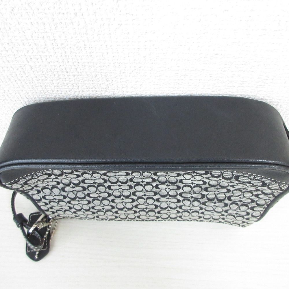 COACH コーチ ミニシグネチャー アクセサリーポーチ ブラック 6622