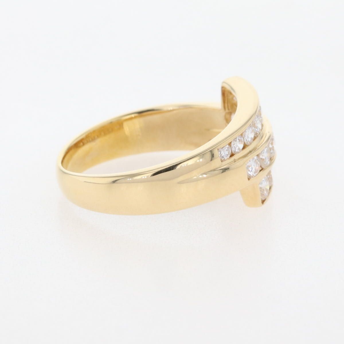 メレダイヤ デザインリング YG イエローゴールド 指輪 リング 10号 750 ダイヤモンド レディース FORTGASGNV_COM_BR