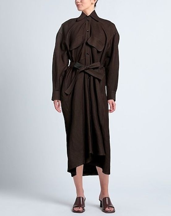 LEMAIRE ルメール TILTED SHIRT DRESS ブラウン系 34 - メルカリ