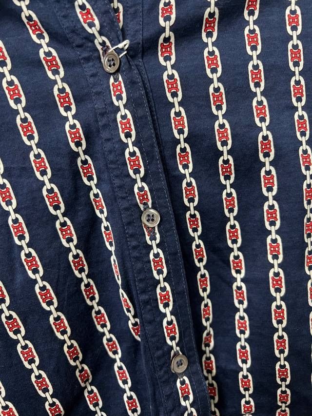 トップス CELINE CELINE セリーヌ シャツ ヴィンテージ チェーン柄【B05862